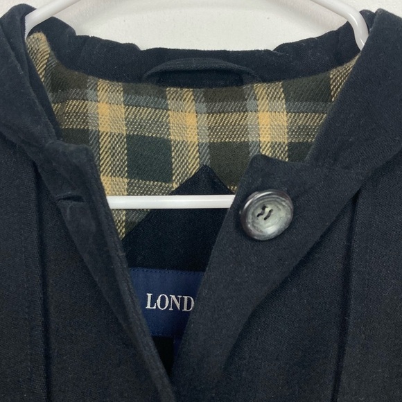 LONDON FOG Hooded Button Up Cotton Jacket Coat - Size SP - Picture 8 of 12